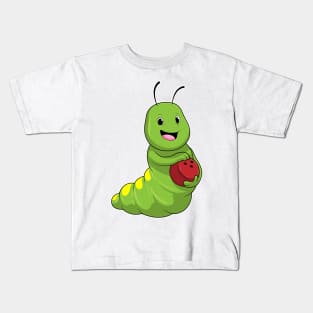 Caterpillar at Bowling with Bowling ball Kids T-Shirt